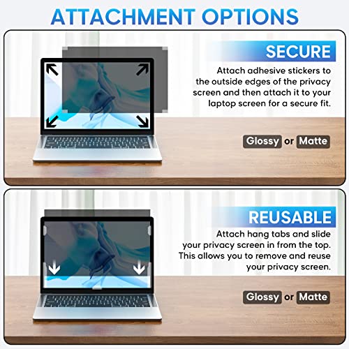 Laptop Privacy Screen 15.6 Inch 16:9 Aspect Privacy Screen Filter Removable - size: 1 Pc 15.6inch-16:9