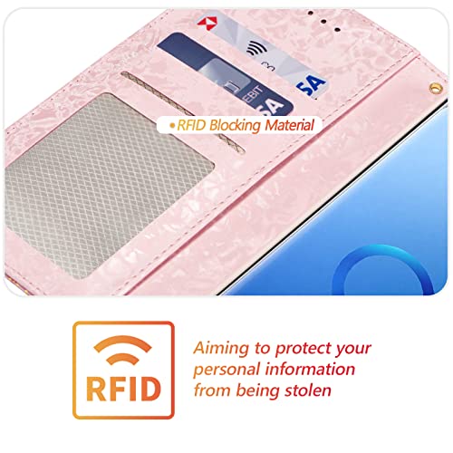 UEEBAI Wallet Case for iPhone 13, PU Leather Phone Cover Kickstand RFID Blocking Flip Case Card Slots Wrist Strap Relief Engraved Pattern Magnetic Closure Flower Folio Wallet, White Daisy - color: White Daisy, size: iPhone 13