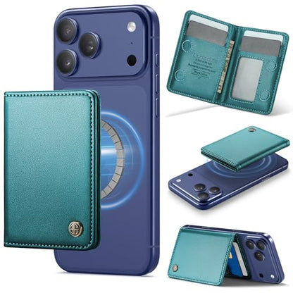 Defencase for Magsafe Wallet Magnetic Card Holder RFID Blocking, Blue Green - color: Fashion Blue Green