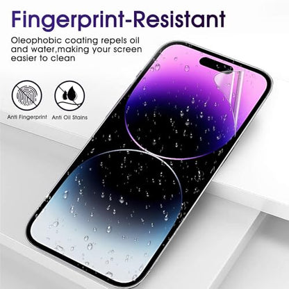 3 Pack TPU Screen Protector for iPhone 14 Pro Max, Self-Healing HD Clear Soft Flexible Hydrogel Film Compatible with iPhone 14 Pro Max 6.7" - Scratch-Resistant, Bubble Free, Easy Installation - size: iPhone 14 Pro Max