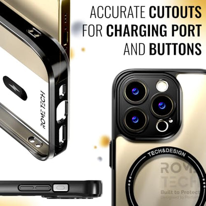 Rome Tech Clear Case Compatible with MagSafe for iPhone 14 Pro (2022) - Slim and Rugged Fit Thin Shockproof Case Compatible with Magsafe Devices - Clarity - style: iPhone 14 Pro