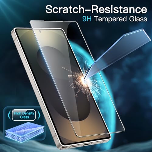 JETech Screen Protector for Samsung Galaxy S25 Ultra, 3-Pack | HD Clear, Fingerprint ID Compatible, Anti-Scratch Glass - size: Galaxy S25 Ultra