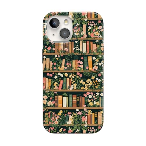 Casely iPhone 15 Plus Case | Book Nook | Floral Library | Compatible with MagSafe | Classic Ultra Slim Design - color: Book Nook | Floral Library