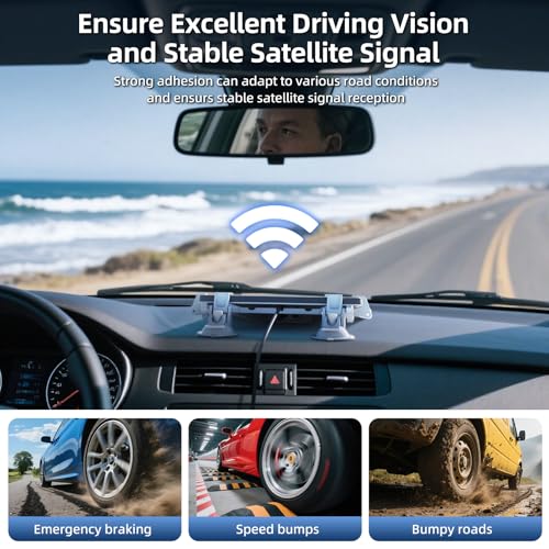 for Starlink Mini Car Mount for Dashboard, Star-Link Mini Suction Cup Mount