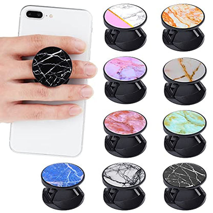 Honoson 9 Pcs Cell Phone Grip Holder Collapsible Holder, Marble - color: Marble
