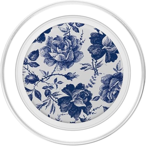 Rose to Fame Blue & White Rose PopSockets PopGrip for MagSafe - style: Magnetic PopGrip