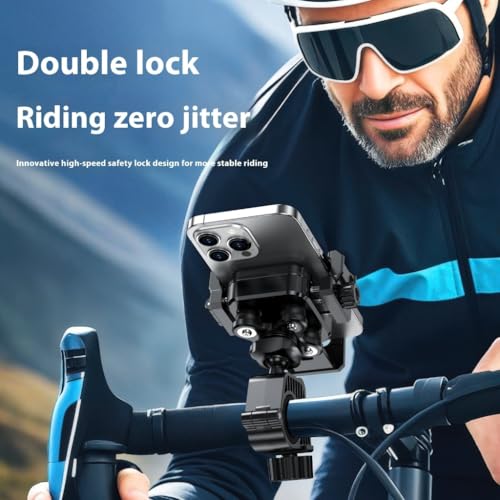 Universal Shock Absorbing Phone Mount for Motorcycle Handlebar Secure Silicone Grip Vibration Damping Technology Stable Riding Companion