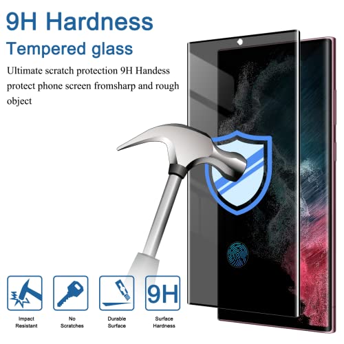 YWXTW [2 Pack] Privacy Screen Protector for Samsung Galaxy S22 Ultra 5G