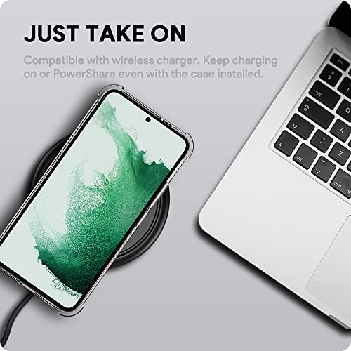 Case for Samsung Galaxy S22 Case, Galaxy S22 Case, Ultra [Slim Thin] Scratch Resistant Flexible TPU Gel Rubber Soft Silicone Protective Clear Case Cover for Samsung Galaxy S22 (Clear) - size: S22