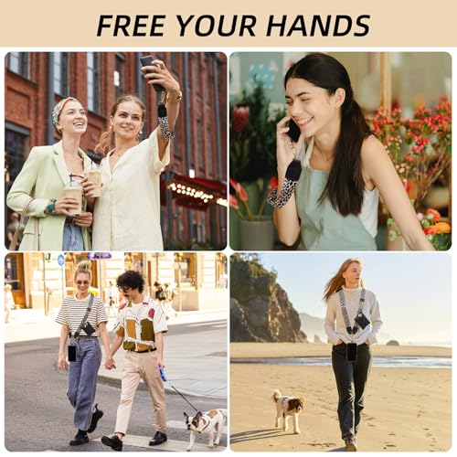Cell Phone Lanyard Crossbody with Wallet, Versatile Clip and Go Phone Strap - color: A