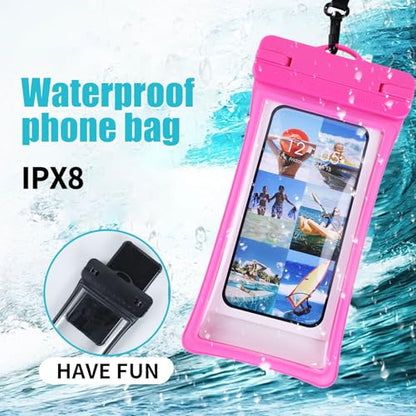 Waterproof Phone Pouch Case with Lanyard,IPX8 Floating Phone Dry Bag,Cell Phone Waterproof Pouch for iPhone 15 Pro Max 14 13 12 Galaxy S24 Ultra S23 S22, 7.0 2pcs (Black+Blue) - color: Black+Blue