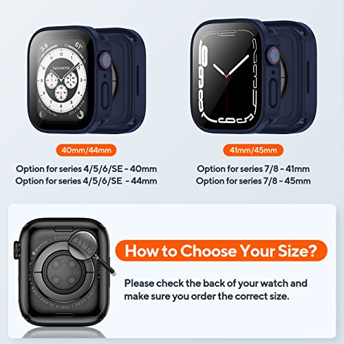 2-Pack Waterproof Case for 40mm Apple Watch SE 3/2/1 Series 6/5/4 - color: Black/Blue, size: 40mm(SE3/SE2/SE/6/5/4)