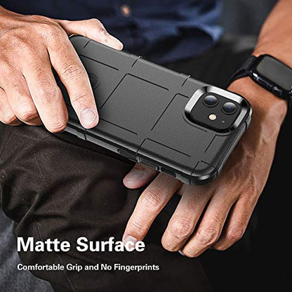 Rugged Shield TPU Thick Solid Armor Tactical Protective Case Compatible with iPhone 12 Mini (5.4 inches) - Dark Black - color: Dark Black, size: iPhone 12 mini
