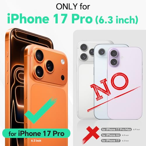 TUCCH Wallet Case for iPhone 17 Pro (6.3") 2025, 4 Card Slots, Cyan | RFID Blocking, Viewing Stand, Shockproof TPU Shell, PU Leather, Magnetic Closure, Protective Folio Flip Cover - color: Textured Cyan