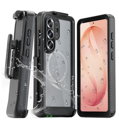 MOTIVE Waterproof Case with Belt Clip Samsung Galaxy s26 Ultra | 6.9" | Built-in screen protector, Full protection, compatible with MagSafe, 360° holster - size: s26 Ultra