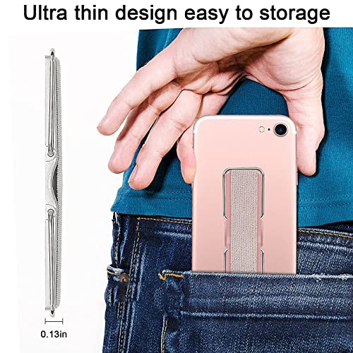 Phone Strap, CISID 4 Pcs Phone Finger Holder Back of Phone Grip with Stand Suitable for iPhone Samsung and Most Smartphones(Black Black Silver Rose Gold 4PCS) - color: Black,Black,Silver,Rose Gold