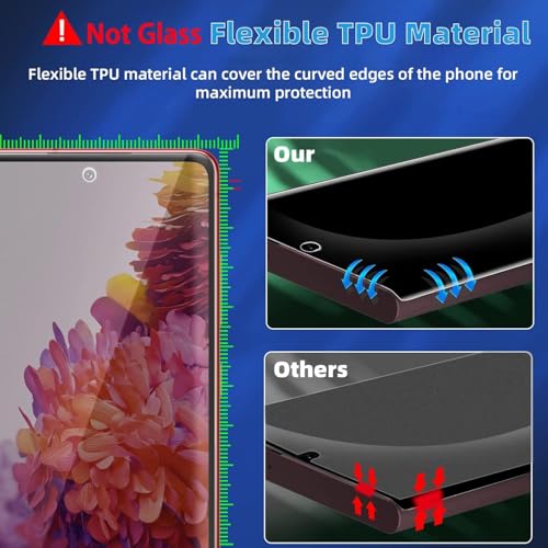 TPU Privacy Screen Protector for Samsung Galaxy S20 FE 6.5", 3 Pack - size: Samsung Galaxy S20 FE