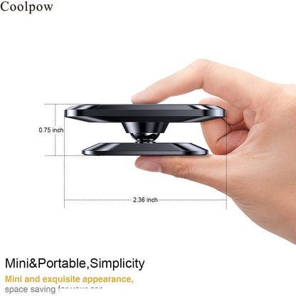 【2-PACK】Magnetic phone holder for car, [ Super Strong Magnet ] [ with 4 Metal Plate ] iPhone Magnetic car mount for cell phone, [ 360° Rotation ] Universal Dashboard adhesive Car Magnetic Phone Mount - color: Silver