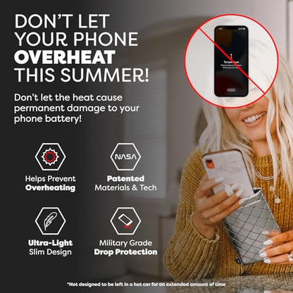 PHOOZY Apollo II Thermal Phone Case with NASA-Derived Technology - Extends Battery Life 4X in Hot or Cold Weather - Military Grade 8-Foot Drop Protection Insulated Pouch - Large Silver - color: Apollo II Silver, size: LARGE