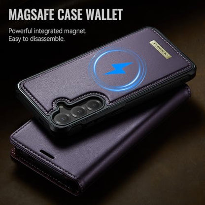 for Samsung Galaxy S26 Plus 2in1 Detachable Wallet Case, Purple | Compatible with Magsafe, Magnetic, RFID Blocking Card Holder, Shockproof, Kickstand, Wireless Charging, PU Leather Flip Cover - color: (Detachable 2 in 1)-Purple, size: Galaxy S26 Plus