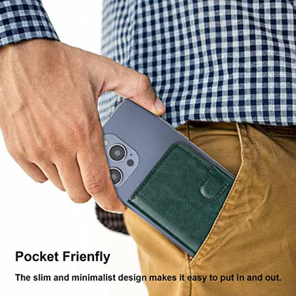 Bocasal for MagSafe Card Wallet for iPhone, Dark Green - color: Dark Green