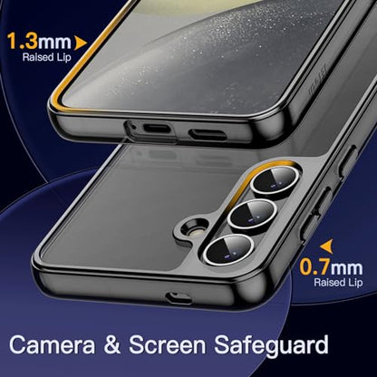 JETech Case for Samsung Galaxy S24 5G, Non-Yellowing Shockproof Bumper Protective Phone Cover, Anti-Scratch Hard PC Back (Black) - color: Black, size: Galaxy S24