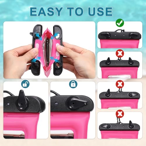 PATIKIL 3Pcs Waterproof Phone Pouch Floating No Sink Universal Cellphone Dry Bag Waterproof Phone Case for Kayaking Beach Swimming Hiking, Green - color: Green