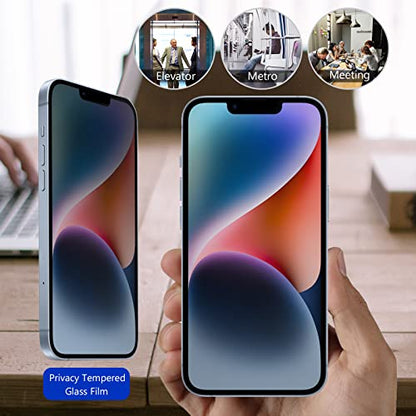 ProCase 2 Pack Privacy Screen Protector for iPhone 17e/ 16e/ 14/13 /13 Pro