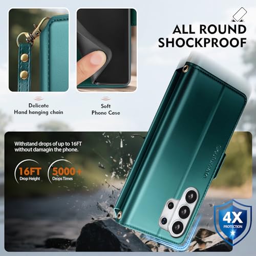 for Samsung Galaxy S26 Ultra Wallet Case with Card Holder RFID Blocking PU Leather Zipper Phone Case Flip Folio Protective Cover Wrist Strap Credit Card Slots Kickstand Men Women,Indigo Blue - color: Indigo Blue, size: Samsung Galaxy S26 Ultra - 6.9"