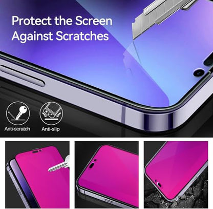 Privacy Screen Protector for iPhone 15 Pro Max 2 Pack (Pink) - color: for iPhone 15 Pro Max (Pink)