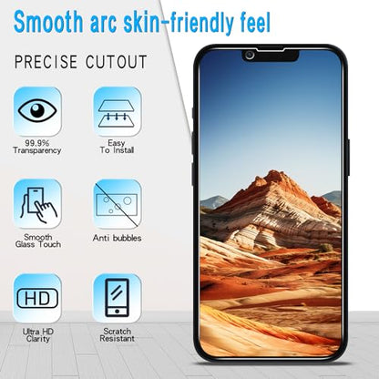 Slanku 3 Pack Privacy Screen Protector for iPhone 14 Tempered Glass Film