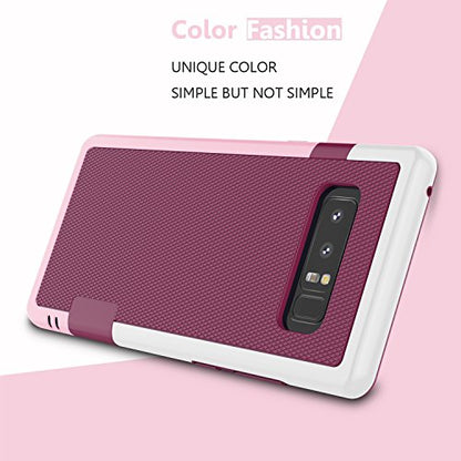 Jeylly Galaxy Note 8 Case, Note 8 Cover, [3 Color] Slim Hybrid Impact Rugged Soft TPU & Hard PC Bumper Shockproof Protective Anti-Slip Case Cover Shell for Samsung Galaxy Note 8 SM-N950 - Wine | [3 Color] Slim Hybrid Impact Rugged Soft TPU & Hard PC Bumpe