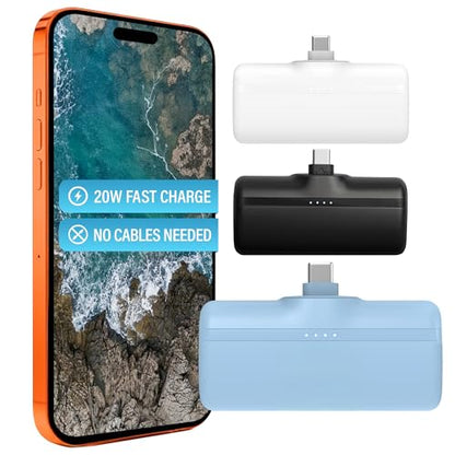 Nimble Bump 5K 20W Portable Fast Charger, Mini 5000mAh Power Bank, Blue - color: Blue