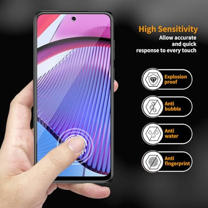 3 Pack for Motorola Moto G Power 5G 2023 XT2311 Tempered Glass Screen Protector [9H Hardness] with Installation Frame, Bubble-Free, Case Friendly, HD Clear, Anti-Scratch - size: Moto G Power 5G 2023 (3 Pack)