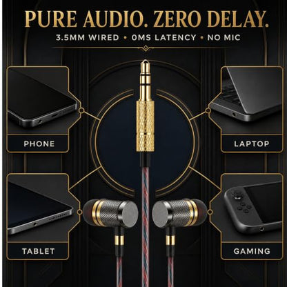 Betron YSM1000 Earphones Wired Earbud Headphones with 3.5mm Jack