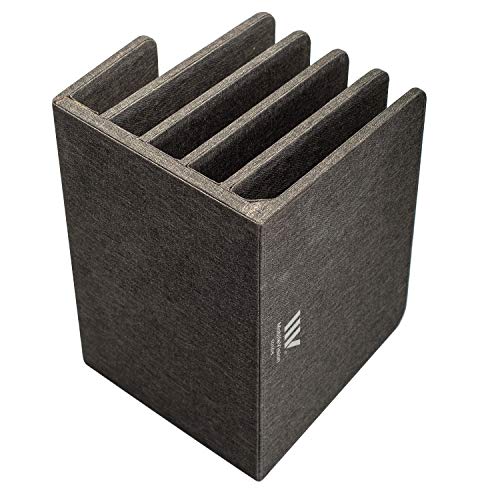 MobileVision Multi Device Stand & Organizer for Smartphones, Tablets and Laptops, Executive Dark Gray, 5 Slots - color: Dark Gray