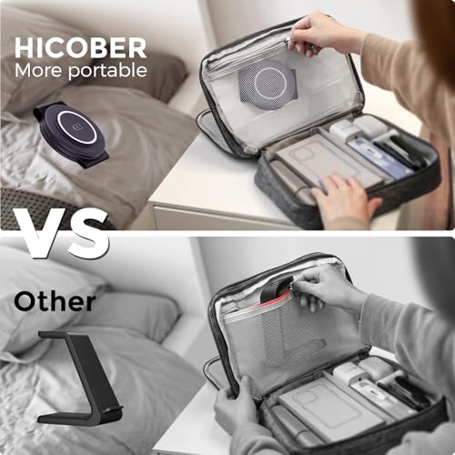 HICOBER 3-in-1 Wireless Charging Station for iPhone, Watch, AirPods, Purple - color: Purple