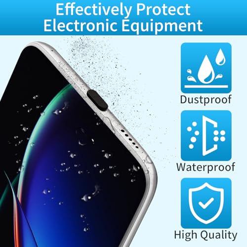 100 Pcs USB C Dust Plugs,Port Cleaner with Brush for Phones