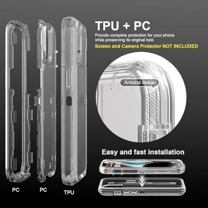 Follaroma for iPhone 13 Case, Shockproof Protection,Crystal Clear | Heavy Duty Shockproof Protection Phone Cases, Anti-Drop, Dual Layer Transparent Rugged Protective Cover, 6.1 inch - color: Clear, size: iPhone 13 6.1’