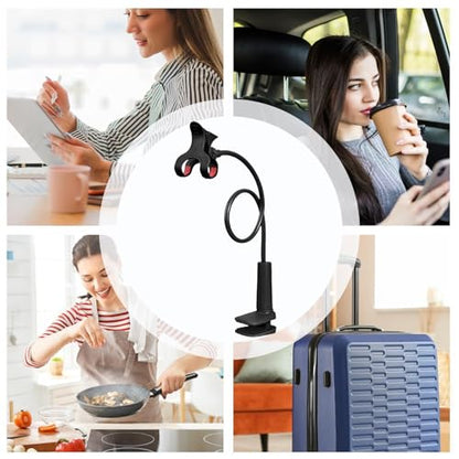 Bed Phone Holder Clip Multifunctional Adjustable - color: black