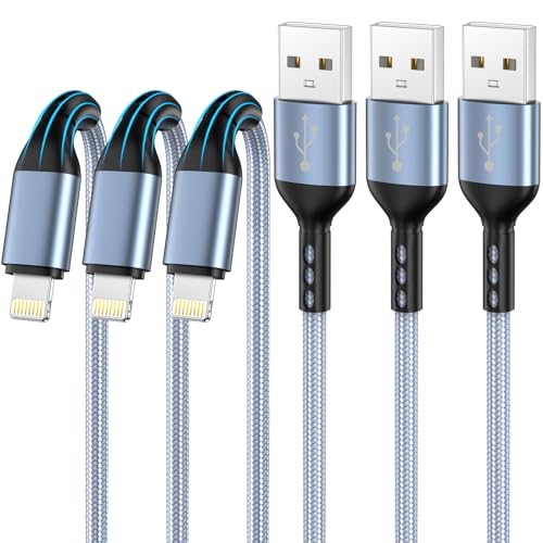 iPhone Charger 3pack 10FT Apple MFi Certified Lightning Cable