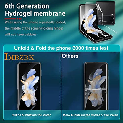 IMBZBK 9 in 1 for Samsung Galaxy Z Flip 4 5G Screen Protector - color: Z Flip 4-Transparent