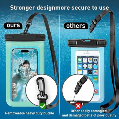 Waterproof Phone Case, 6.8" Universal Dry Bag for iPhone 15/14/13/12 Pro Max, IPX8 Waterproof Pouch, Cruise Ship & Beach Essentials, Green - color: B6-Green-1 pack, size: 6.8in