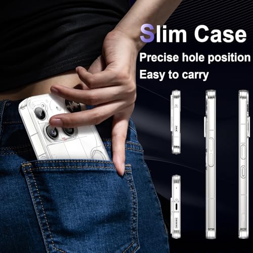 Case for Nothing Phone 3, Military Grade Drop Protection Phone Case, Yellowing Resistant, Anti-Scratch Hard PC Back, Shockproof Hard Ultra-Thin Protective Cover, Clear - size: Nothing Phone 3