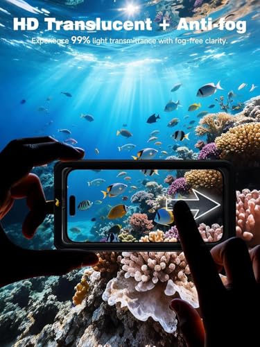 Nomade - Premium Waterproof Floatable Phone Pouch - Fully Waterproof Phone Case - Underwater Photos - Fully Adjustable Lanyard - Universal Fit Phone Pouch Compatibility - 7 Inch Touch Screen - color: Midnight Black