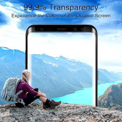 KAREEN 2 Pack Screen Protector for Samsung Galaxy S9 Plus Tempered Glass | 3D Curved Full Coverage Film, 9H Hardness, Anti-Scratch, Case Friendly - size: Galaxy S9 Plus 6.2-inch