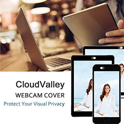 CloudValley Laptop Webcam Cover Slide, Metal 0.023 Inch Ultra-Thin White - color: White-2 Pcs