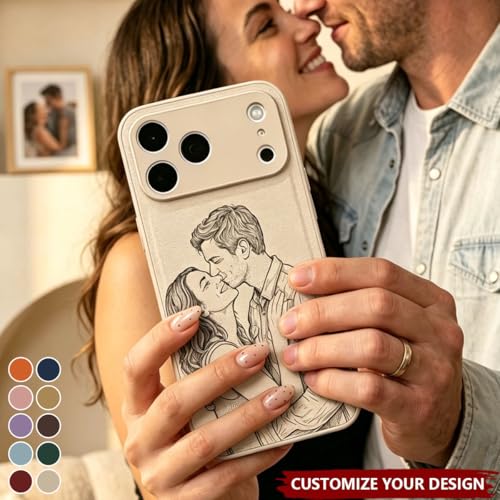 Custom Photo Phone Case Couple Gift for Her Gift for Him - Personalized Phone Case, Custom Picture Cover, Romantic, Matching Couple Accessory, Photo Keepsake Multicolor