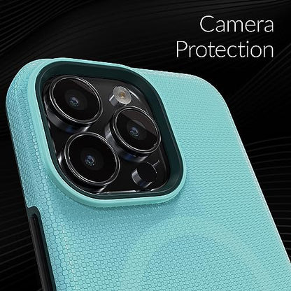 Crave Dual Guard for iPhone 15 Pro Max Case, Compatible with MagSafe Shockproof Protection Dual Layer Case for Apple iPhone 15 Pro Max (6.7") - Aqua - color: Aqua