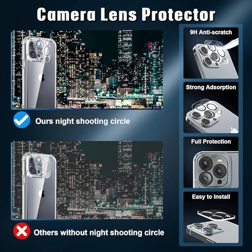 5 in 1 Clear Case for iPhone 15 6.1-Inch, with 2 Screen Protector and 2 Camera Lens Protector, 9H Edge Protection Tempered Glass Film, Shockproof Drop Transparent Protection Cover - size: iPhone 15